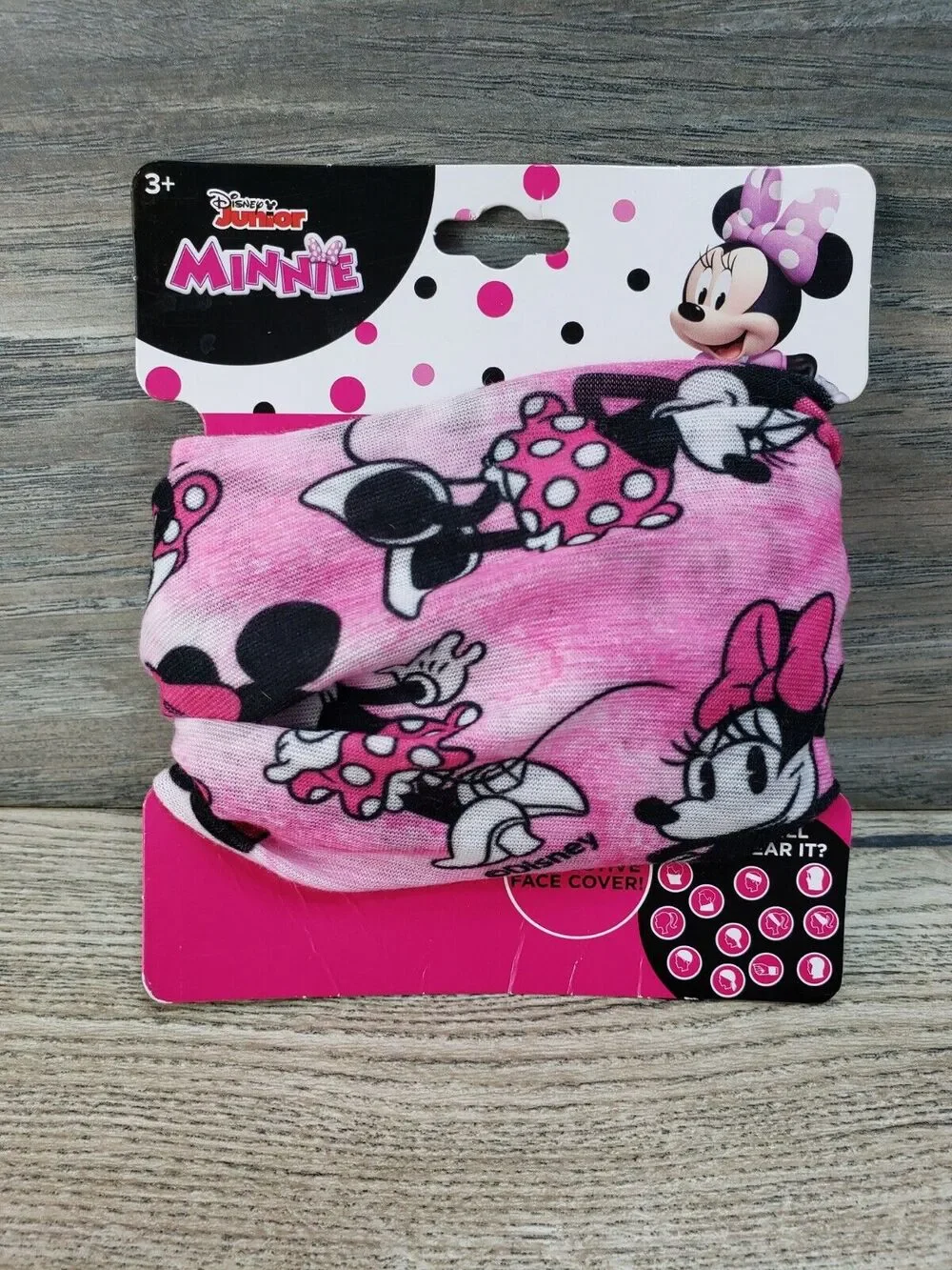 Disney Junior Minnie Mouse Versatile Face Cover Mask Neck Gaiter for Children